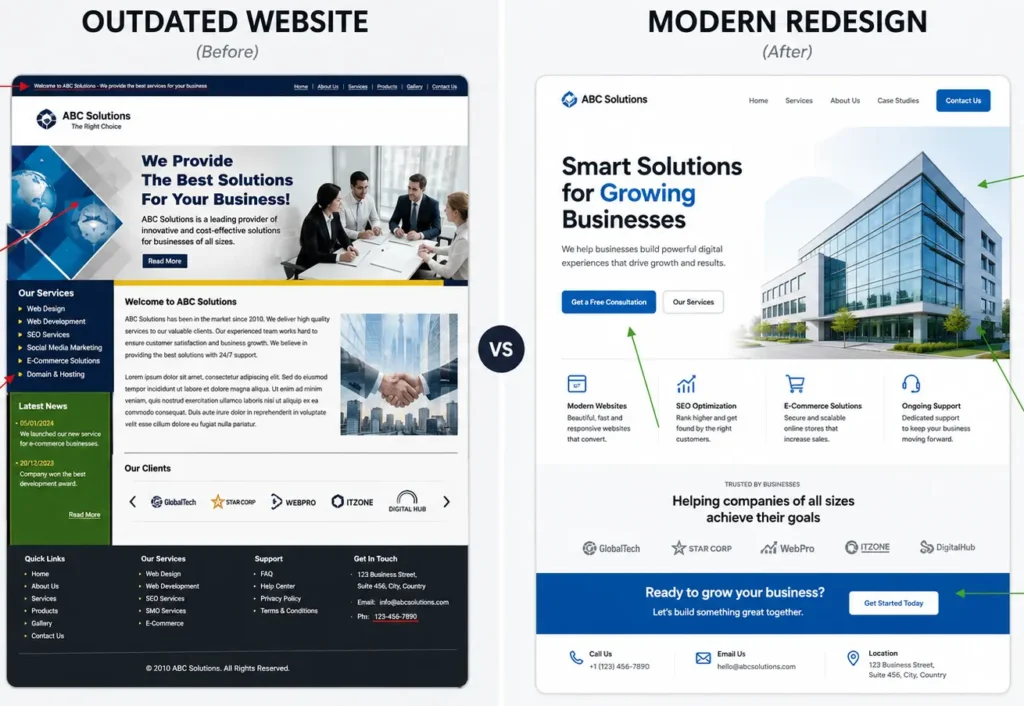 7 signs you need a website redesign